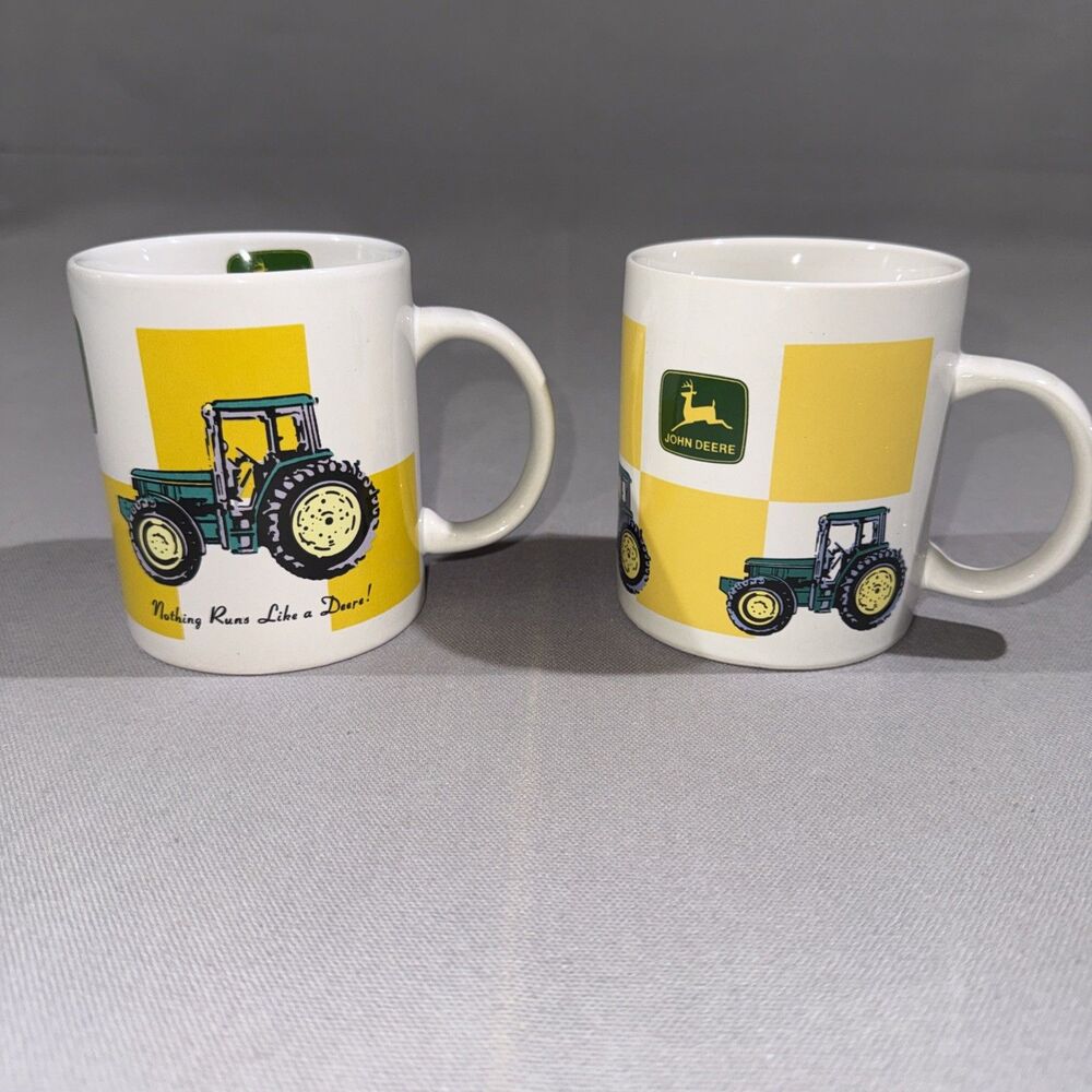 John Deere Coffee Mugs Nothing Runs Like A Deere!  Set of 2 Coffee Mugs